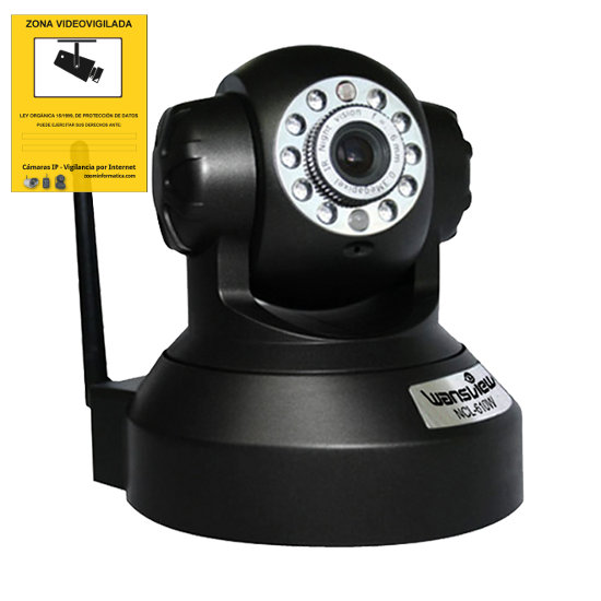 WANSVIEW NCL-610WP NEGRO IP CAMARA WIFI MOTORIZADA VISION NOCTURNA VIDEO VIGILANCIA 