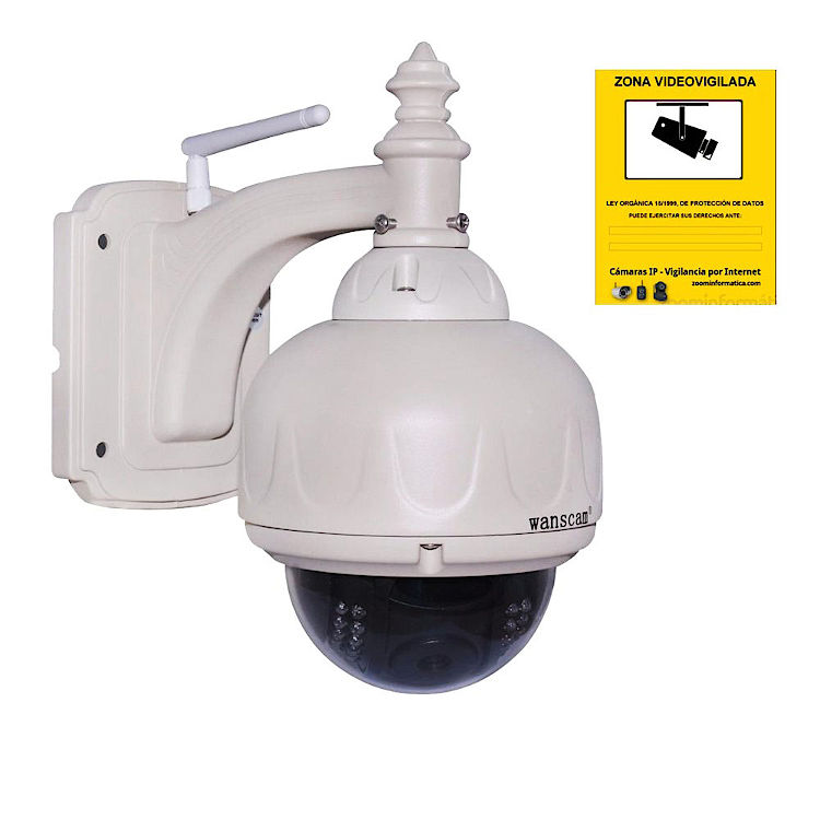 Wanscam HW0028 Camara de seguridad exterior motorizada HD Zoom Optico 3x