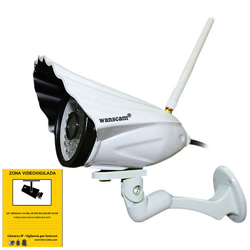 WANSCAM CAMARA IP EXTERIOR HW0034 H.264 HD 720p VISION NOCTURNA ALTA RESOLUCION 6mm