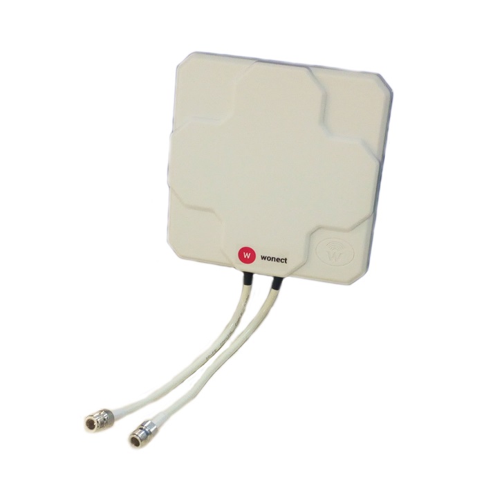 Antena 4G 46dbi LTE UMTS 3G exterior con conectores N  multibanda  Blanca