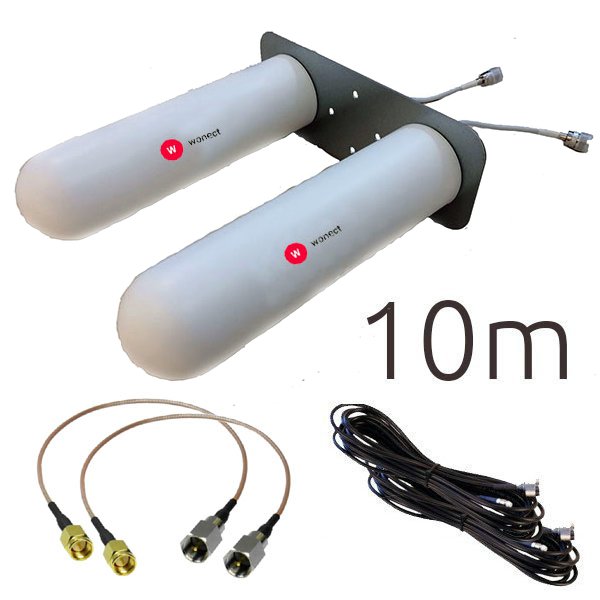 Antena 4G Wonect Yagi Externa 46dBi Direccional Cable 10m Desmontable Conectores SMA Outlet