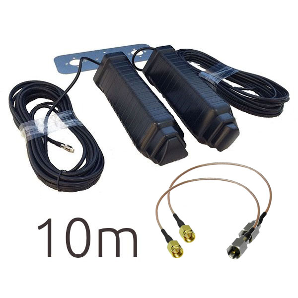 Antena 4G Wonect Yagi Externa 46dBi Direccional Negra Cable 10 metros Conectores SMA