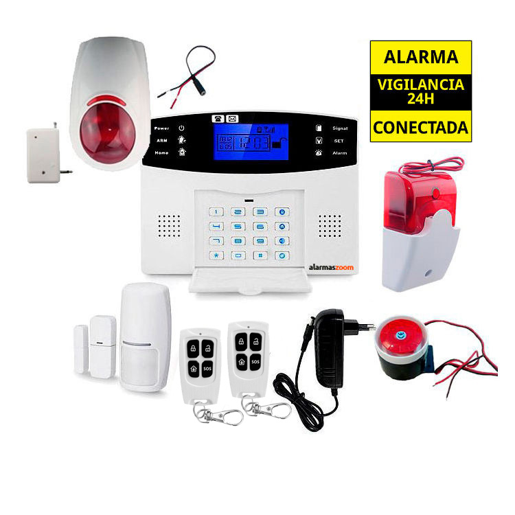 Kit alarma sin cuotas con 3 sirenas para mejorar el sonido en caso alarma