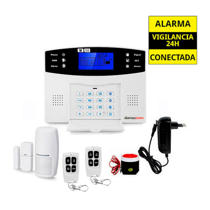 Alarma Hogar reacondicionada con voces en Espanol Castellano GSM y Teclado alarmas-zoom az017