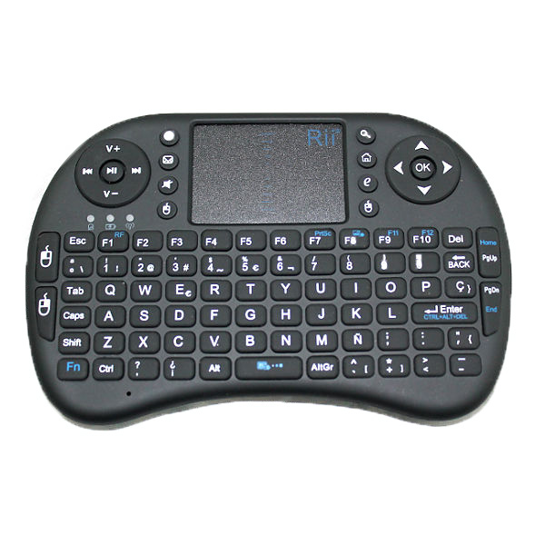 Rii I8 teclado mini ergonomico con raton para SmartTV Android Xbox HTPC PC Raspberry