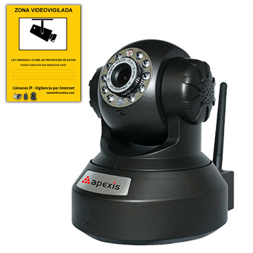 APEXIS CAMARA IP INTERIOR JP8115 DDNS  PARA VIGILANCIA CON LEDs INFRARROJOS