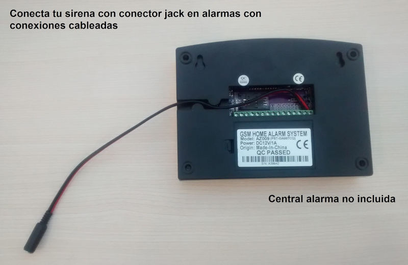 Alarmas-zoom Cable jack alarma