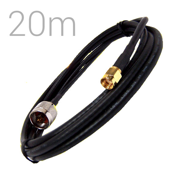 Cable Pigtail N Macho RP SMA Macho 20 metros