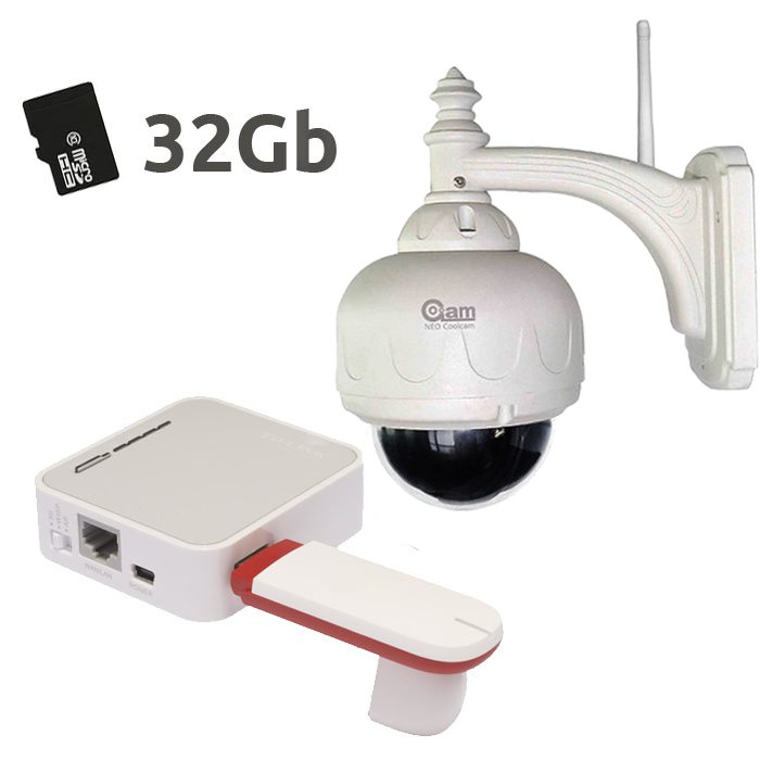 NeoCoolCam NIP 31F2N Camara de seguridad exterior Memoria 32Gb Router y Modem 3G USB