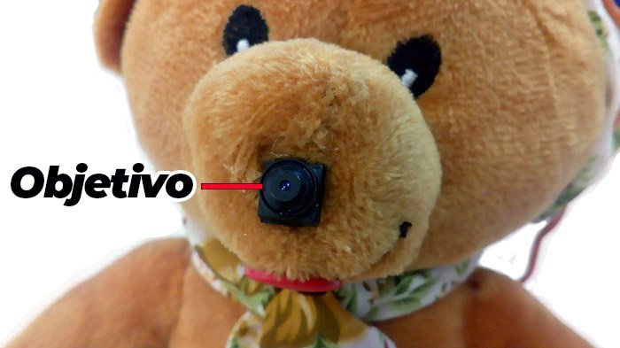 Camara espia peluche oculto WiFi Vision remota Grabacion memoria