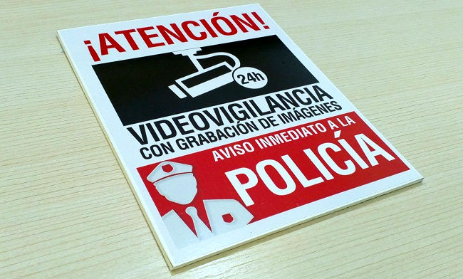 Pegatina alarma securitas - Cartel zona videovigilada adhesivo