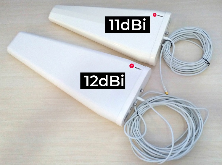 ANTENA 4G WONECT Yagi 46dBi Blanca Exterior 15metros SMA Largo