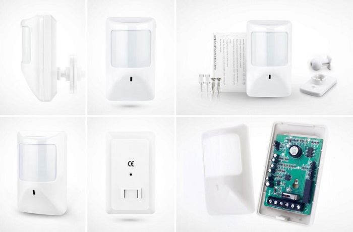 Detector de movimiento cableado IR105N para alarmas de casa sin cuotas ✓  Guia conexiones sensor PIR 