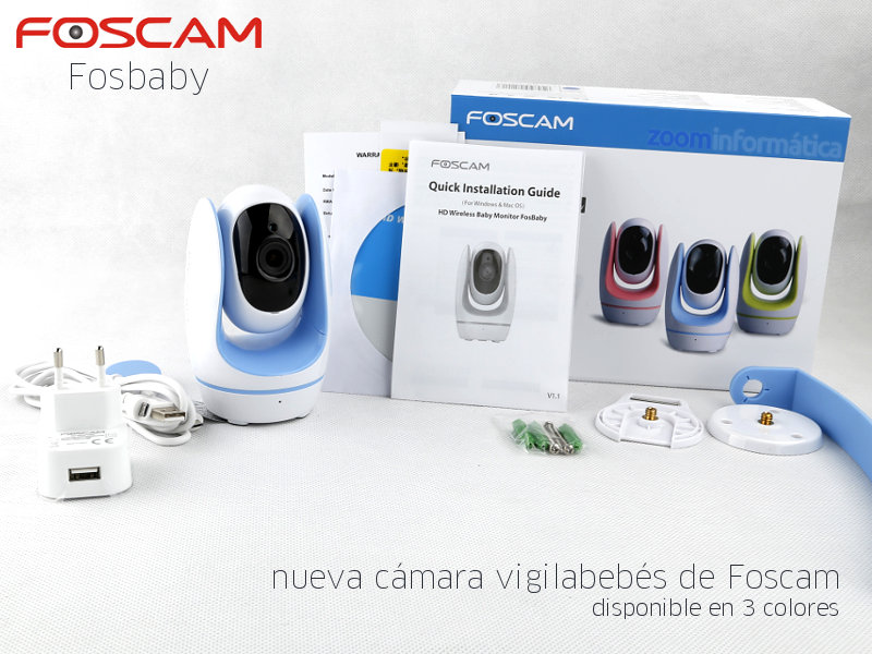 Camara IP WiFi Foscam Fosbaby Verde Vigilabebes