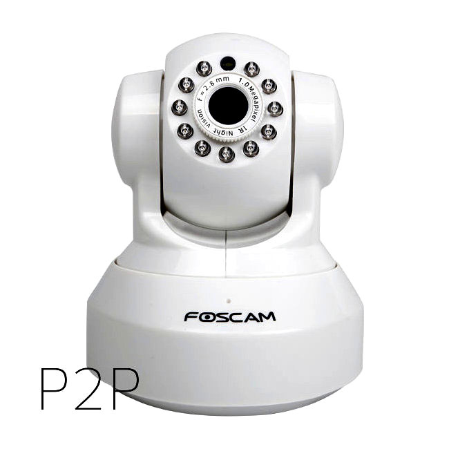 Foscam FI9816P 720P HD 1.0MP Wireless Camara IP P2P WiFi vision nocturna blanca reacondicionar
