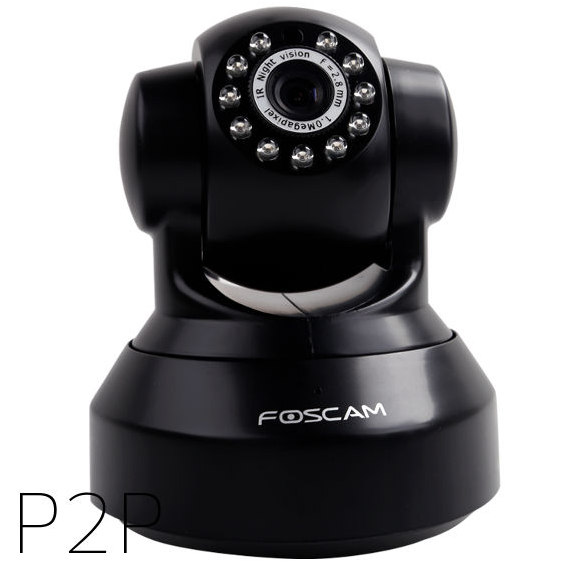 Foscam FI9816P 720P HD 1.0MP Wireless Camara IP P2P WiFi vision nocturna Negro