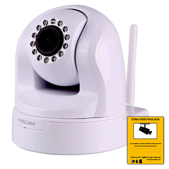 Camara IP Foscam FI9826W Color blanco Motorizada H264