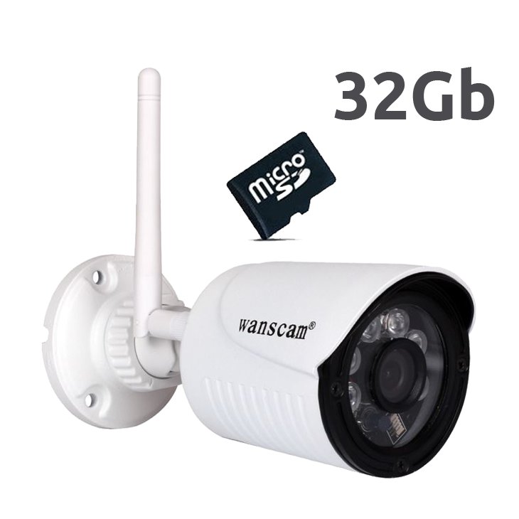 Wanscam HW0022 Camara de seguridad IP WiFi exterior Full HD 25fps Vision nocturna Memoria 32Gb