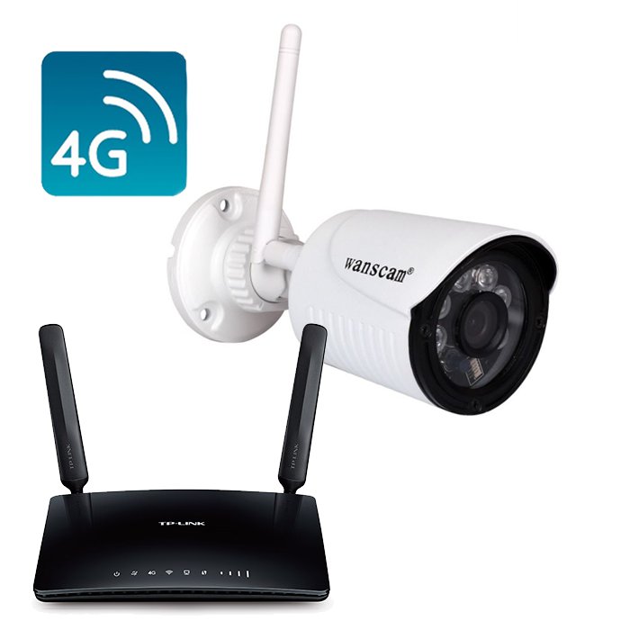 Wanscam HW0022 1 Camara de seguridad IP WiFi exterior Full HD 15fps con Router 4G TP Link