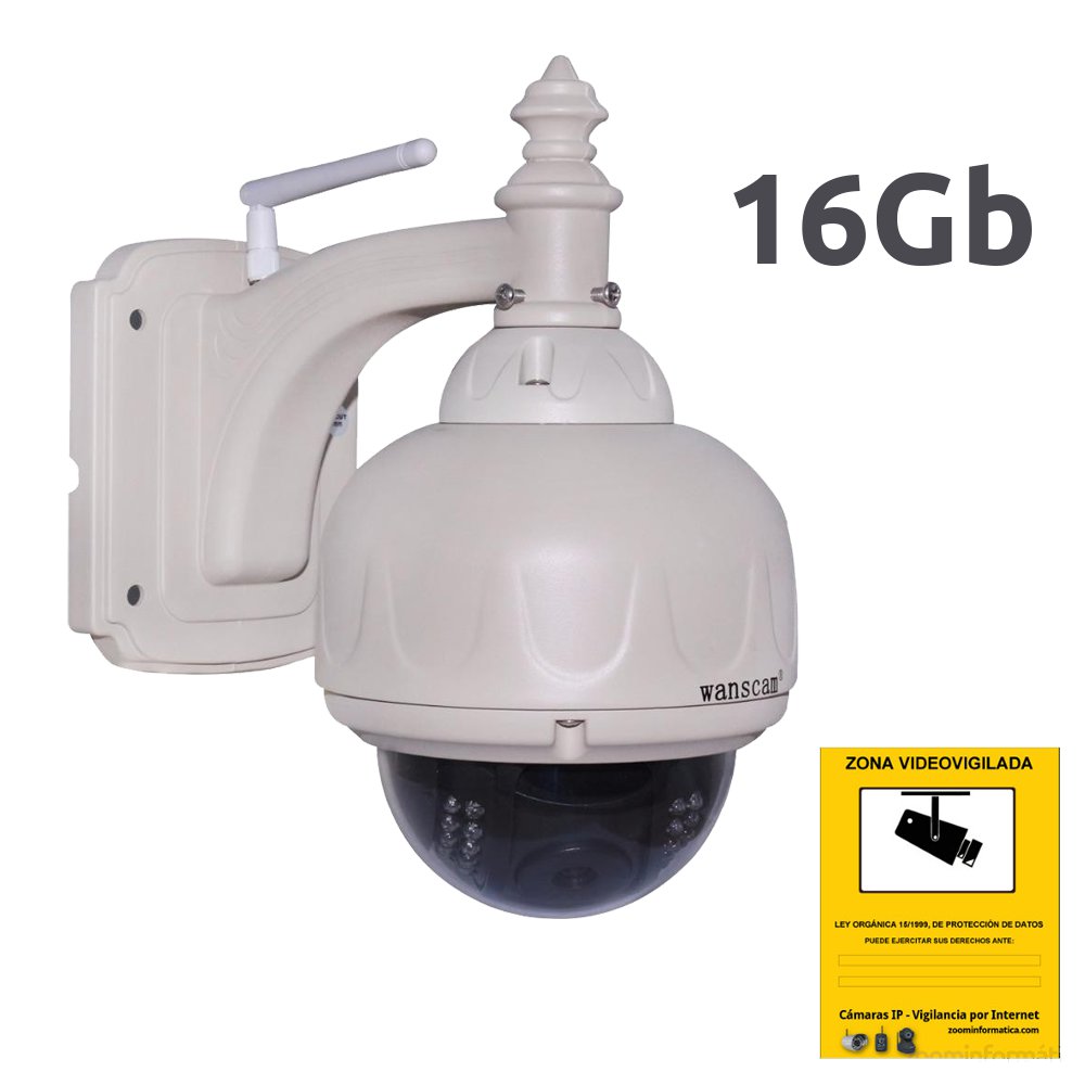 Wanscam HW0038 Camara de seguridad IP WiFi motorizada HD memoria 16Gb