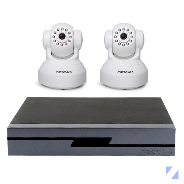 Grabador NVR Foscam FN3104H con 2 Camaras IP Foscam FI9816P