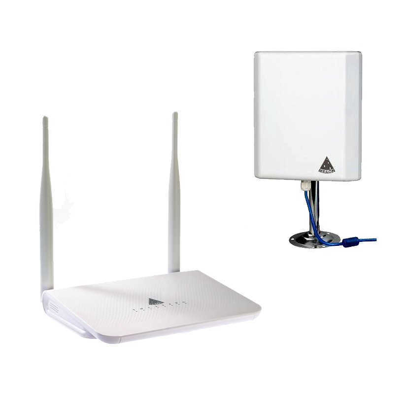 KIT ROUTER R658 CON RECEPTOR WIFI N4000 10 METROS