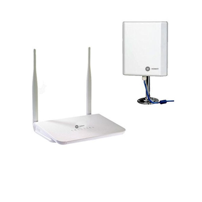 KIT ROUTER R658a CON RECEPTOR WIFI Wonect N4000a 10 METROS