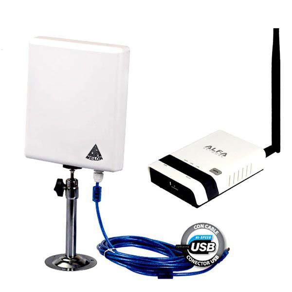 MELON N519 Antena WiFi USB con repetidor ALFA R36