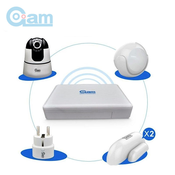 Neo CoolCam Kit de alarma WiFi y central NVR con funciones grabacion para camara