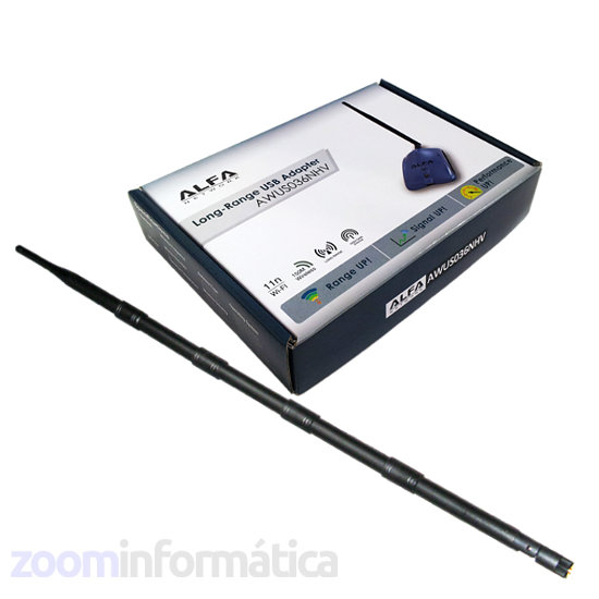 ALFA AWUS036NHV Adaptador WiFi con antena 16dBi omnidireccional