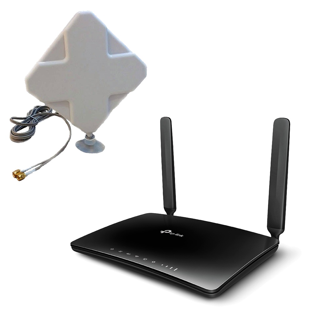 Tp Link TL MR6400 Router 4G WiFi con Antena 4G interior panel