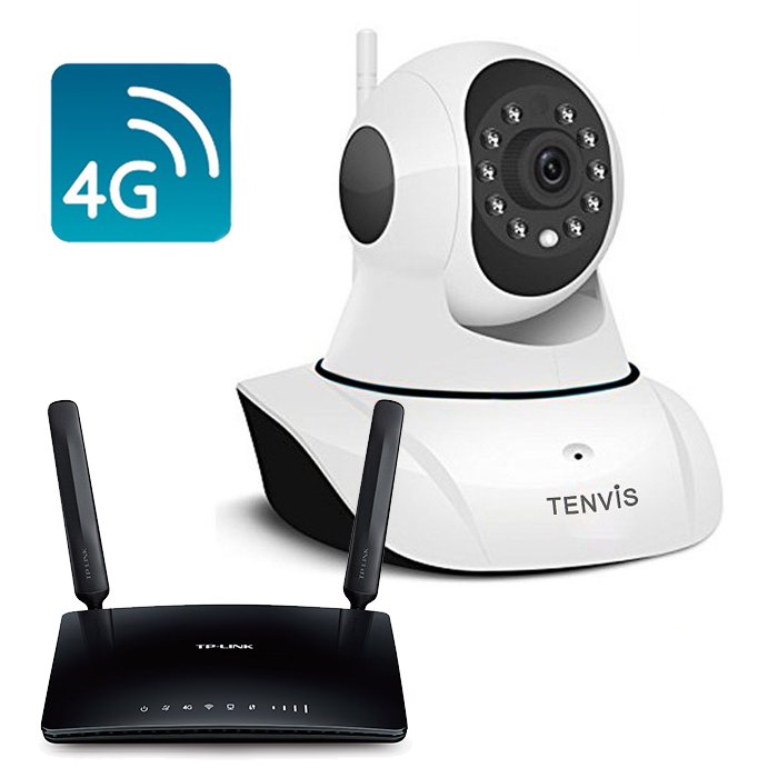 Tenvis T8810D Camara IP WiFi Full HD con Router 4G MR6400