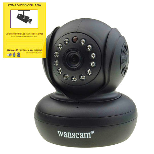 IP CAMARA WIFI VIDEO VIGILANCIA WANSCAM JW0004 negro INTERIOR SEGURIDAD CAMERA