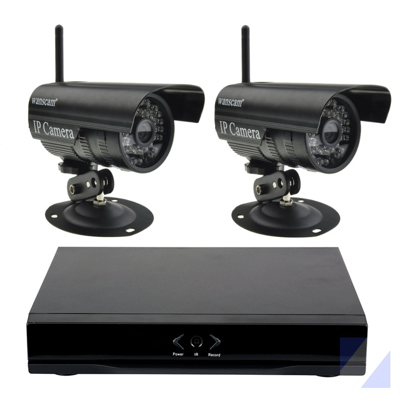 WANSCAM NVR HL0162 GRABADOR ONVIF CON 2 CAMARAS IP EXTERIOR DE VIGILANCIA JW0011