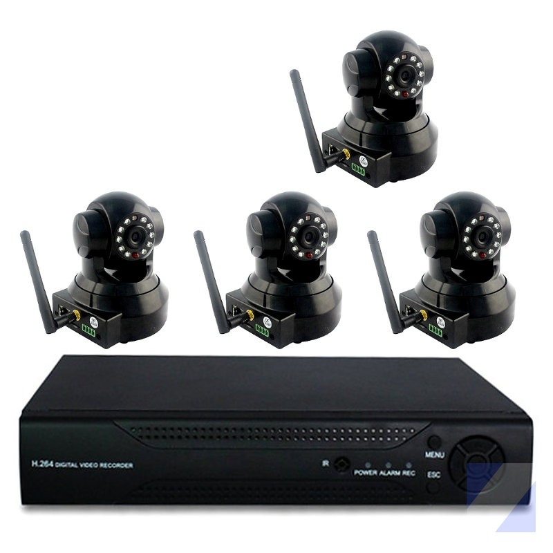 WANSCAM NVR HL0161 GRABADOR ONVIF CON 4 CAMARAS IP INTERIOR DE VIGILANCIA HW0024