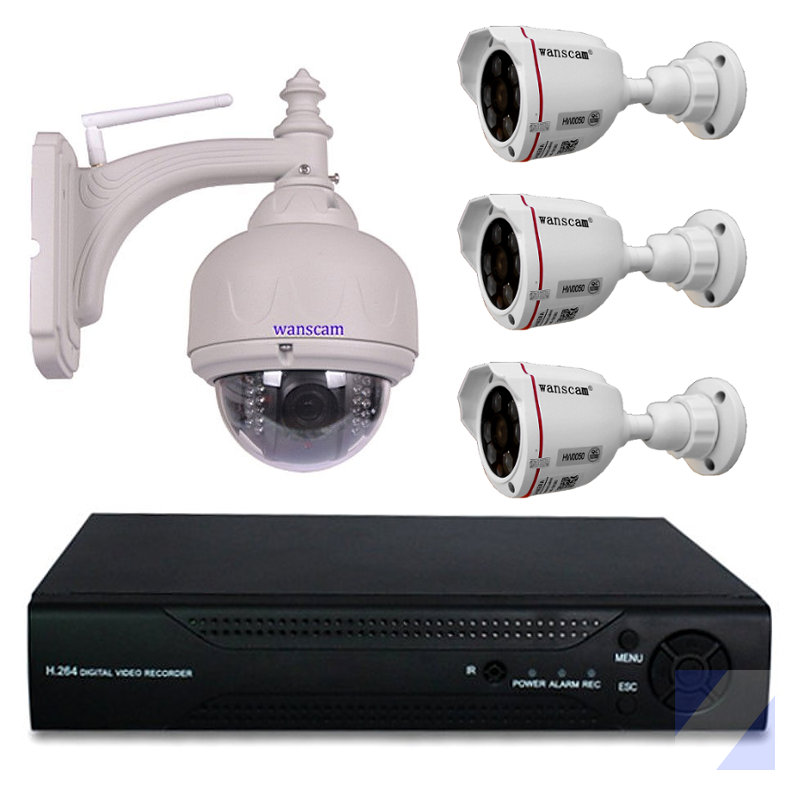 WANSCAM NVR HL0161 GRABADOR ONVIF 4 CAMARAS IP EXTERIOR HD VIGILANCIA MOTORIZADA