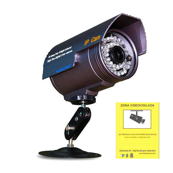 Wanscam HW0027 Camara de seguridad IP exterior fija con soporte Ranura memoria Micro SD