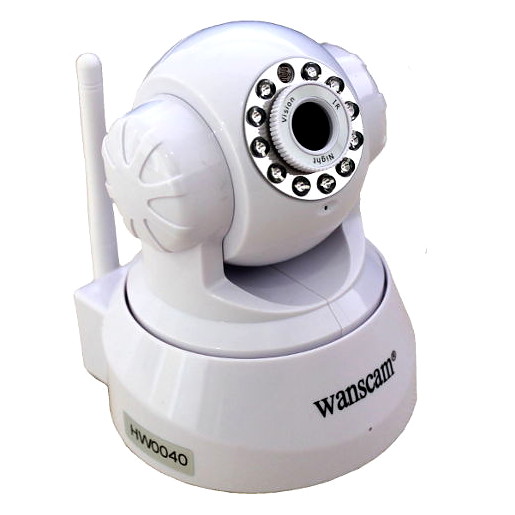 Camara IP wifi inalambrica Vigilancia grabacion motorizada WANSCAM HW0040 Blanco HD