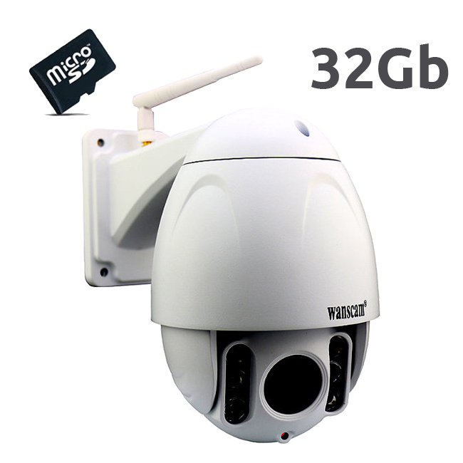 Wanscam HW0045 Camara de seguridad IP exterior motorizada Full HD memoria interna 32Gb leds 80metros