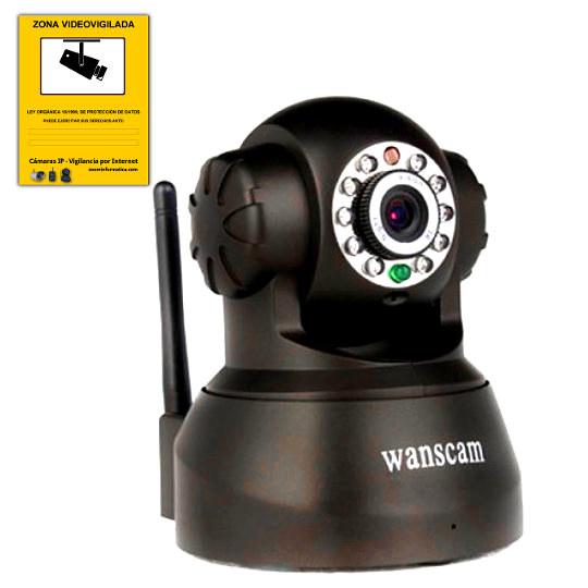 Camara IP wifi inalambrica Vigilancia JW0008 JW008 NEGRO WANSCAM MOTORIZADA