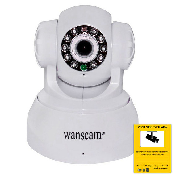 Camara IP wifi inalambrica Vigilancia JW0008 JW008 BLANCO WANSCAM MOTORIZADA