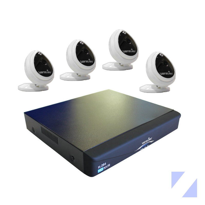 KIT WANSVIEW GRABADOR NVR NVR903 CON 4 CAMARAS IP INTERIOR NCM700GC