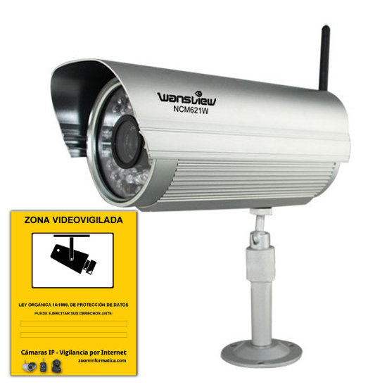 Camara WiFi Wansview NCM621W exterior con memoria 8Gb interna