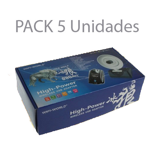 WiFi World Pack 5 Antenas WiFi USB 8000mw Realtek 8187L